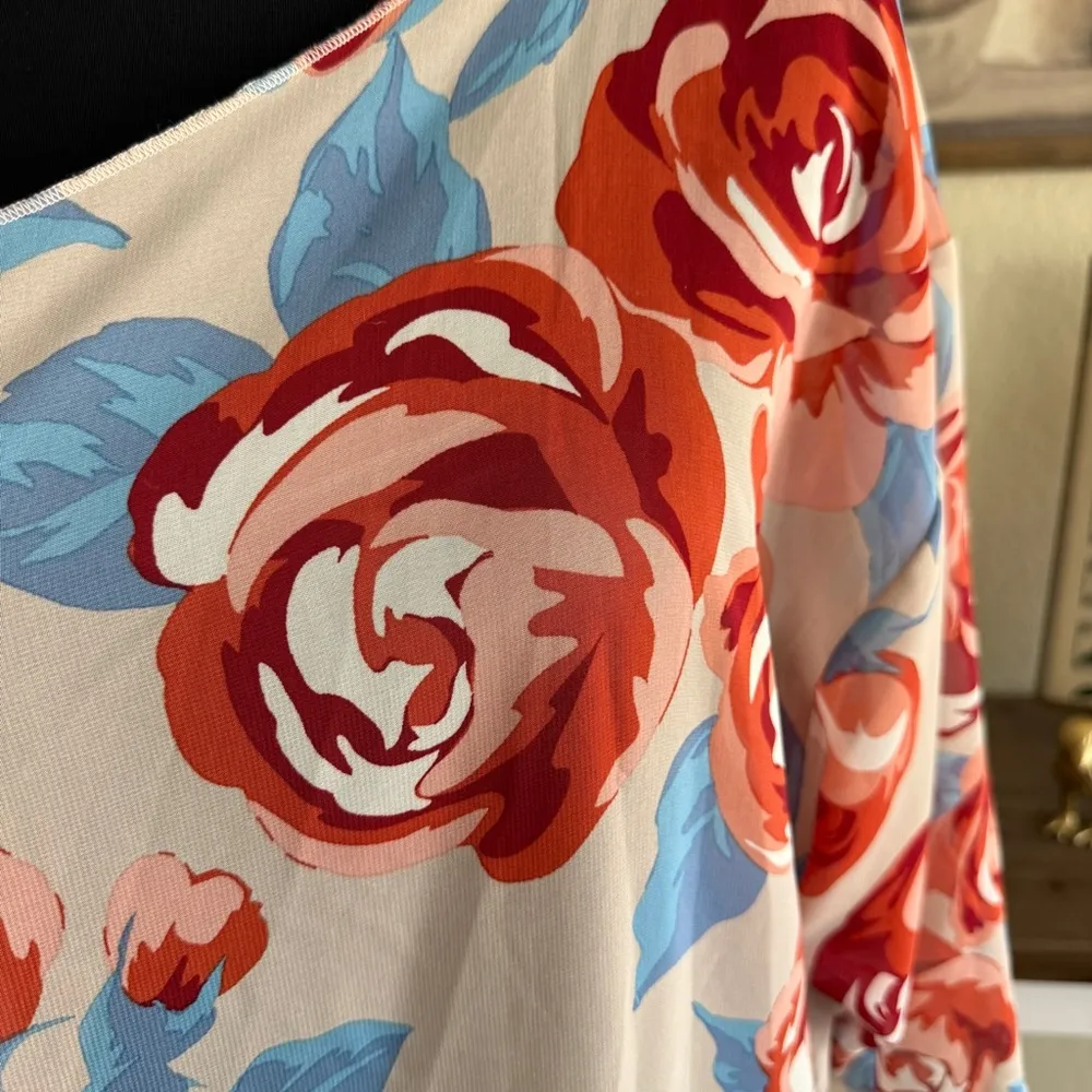 Floral Boho Kimono Duster Cardigan LuLaRoe Medium Cover Up Romantic Layering - Image 9