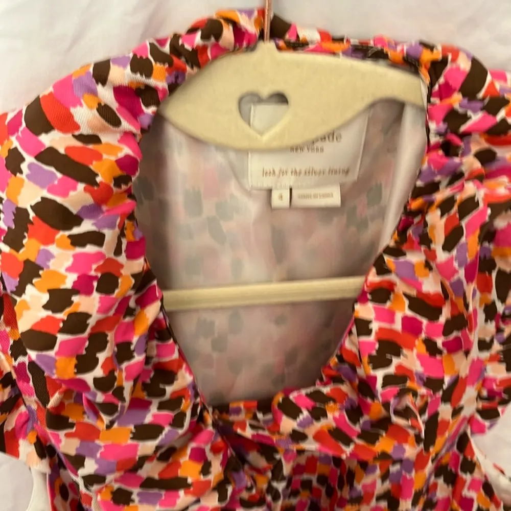 Kate Spade: Colorful Ruffle Wrap Dress- Midi- Silk- 4 - Image 8