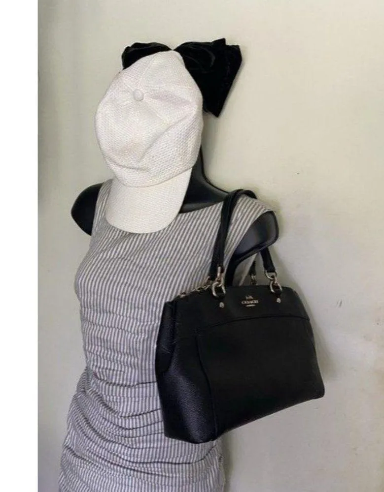 Coach Carryall Mini Brooke Light Goldblack Leather Cross Body Bag - Image 7