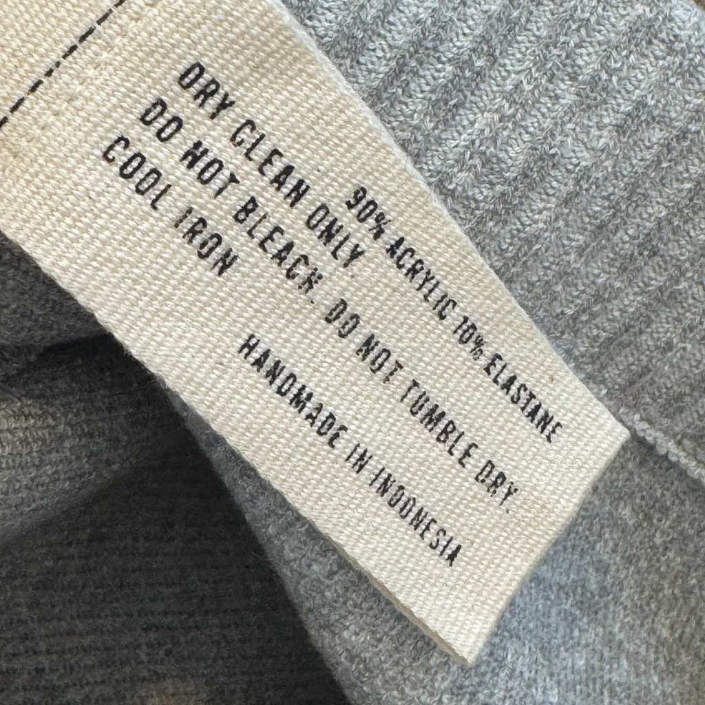 Isa Boulder Grey Tent Knit Pants Womens S Flare High Rise Casual Luxury Designer Gray - Image 7