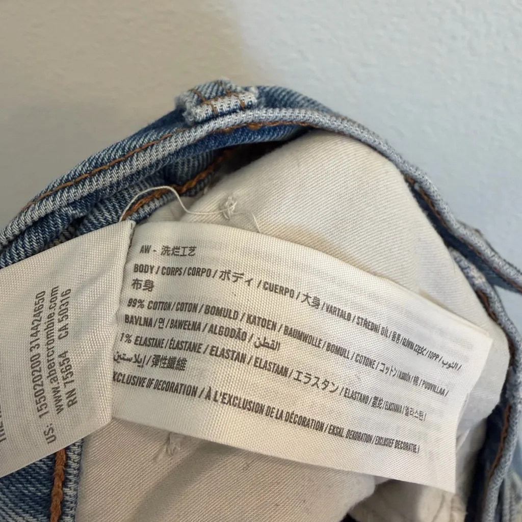 Abercrombie & Fitch The Skinny High Rise 14s 32 Blue Cropped Jeans - Image 11