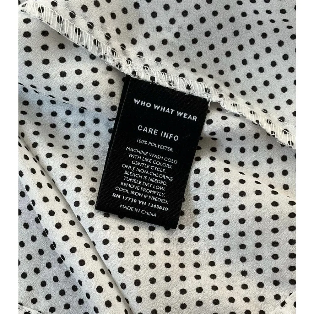 Who What Wear Polka Dot Ruffles Top Size XL (14-3) - Image 5