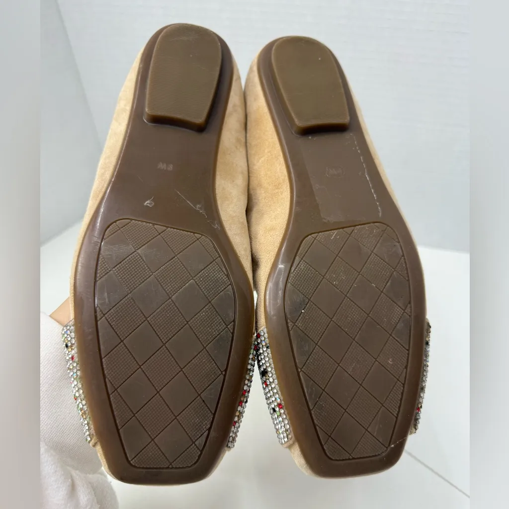 VANELI NABILIA Tan Suede
MultiColor Rhinestone Crystal
Band Flats size 9W - Image 8