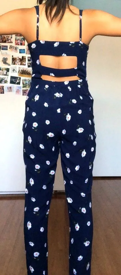 Aeropostale Blue Floral Jump Suit - Image 2