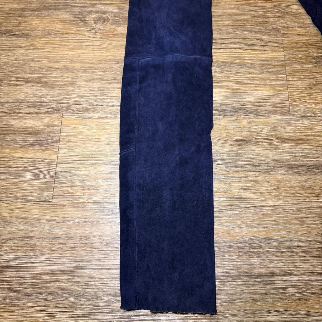 Shari’s Place Genuine Leather Dark Blue Pants Size 10 - Image 8