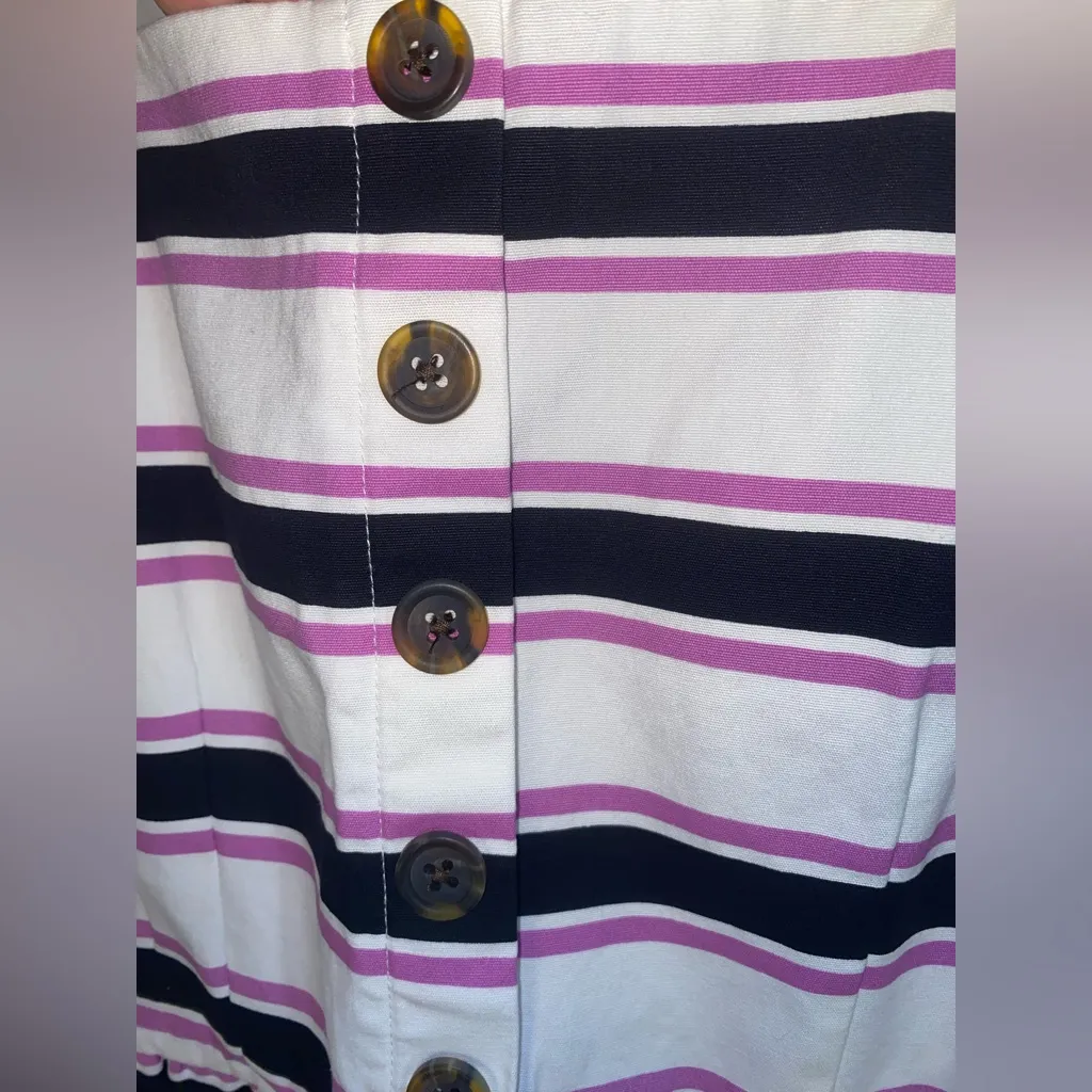 The Who What Wear Sleeveless Striped Button Front Romper in Extra Small - Image 6