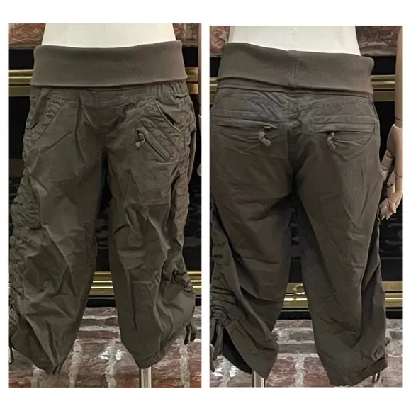 Vintage Y2K  army green ruched capri pants / JR 5 / Excellent condition - Image 2
