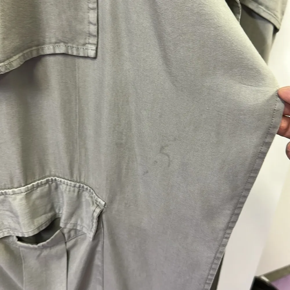 Walter Baker Lyocell Long Open Front Utility Vest Jacket with Pockets Womens M - Image 14