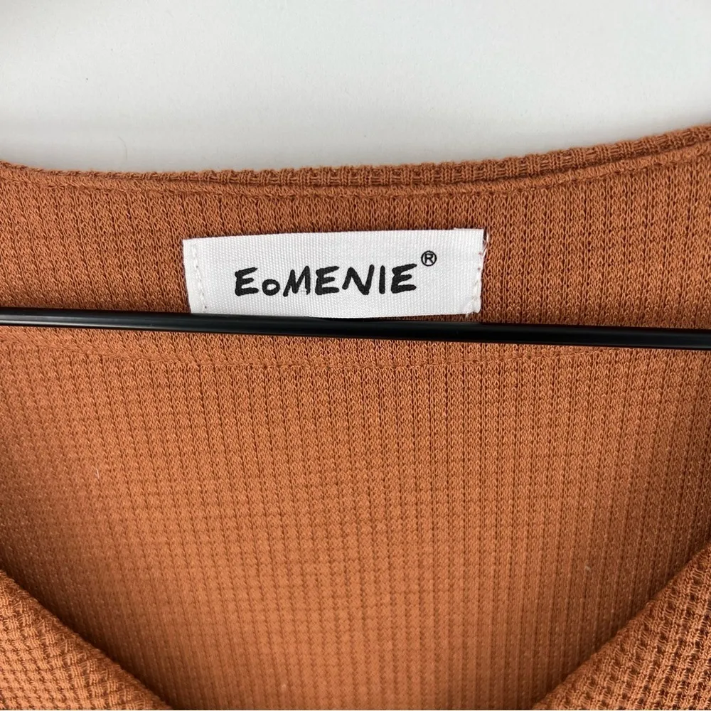 EoMENIE Womens Size L Waffle Knit V - Image 3