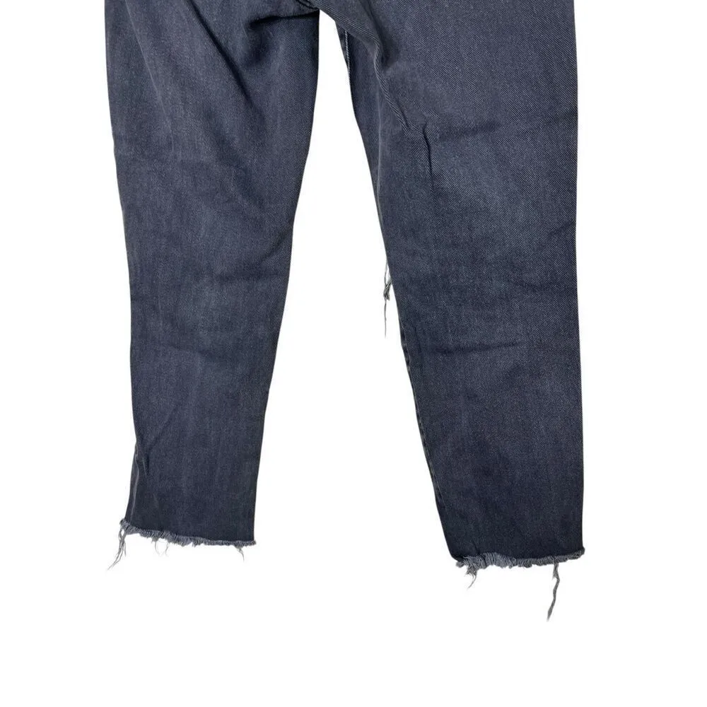 Pacsun Gray Mom Jeans Ripped High Rise Relaxed Leg Distressed Jean Size 26 - Image 6