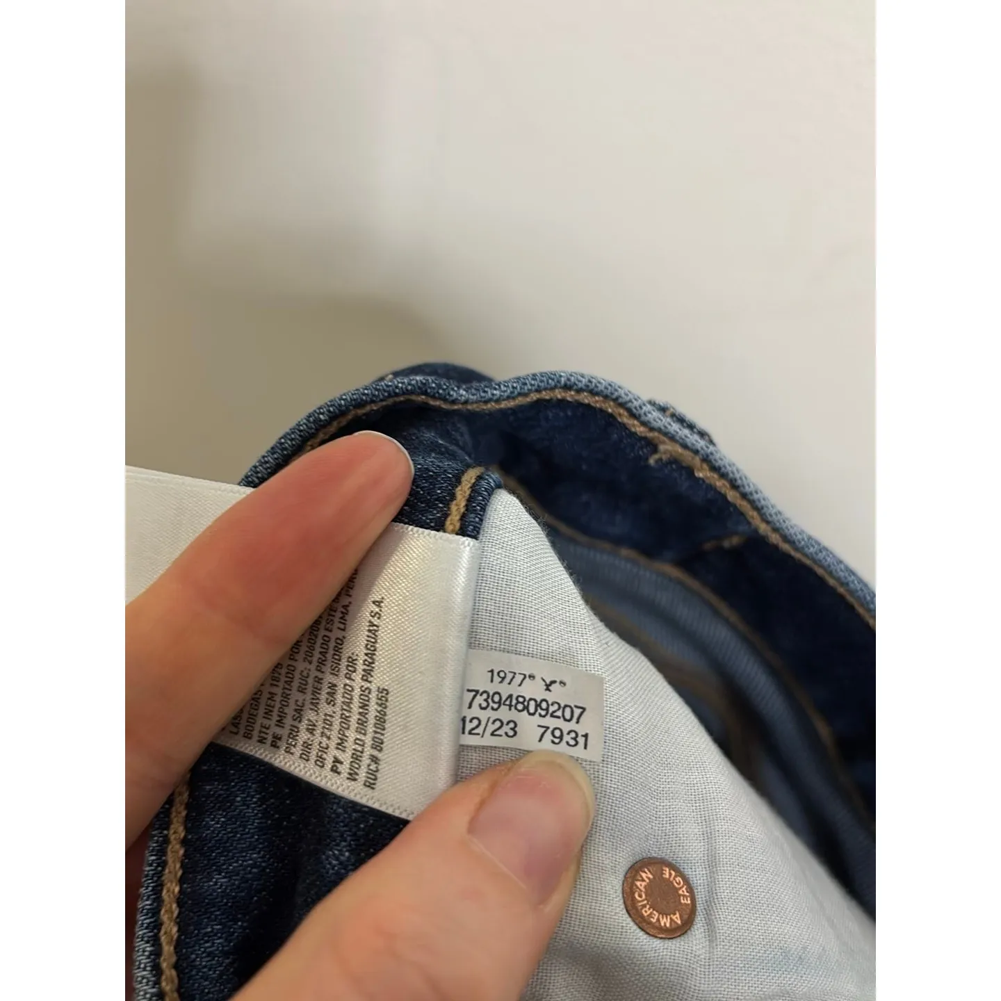 American Eagle Shorts Womens 0 Blue Strigid Relaxed High Rise Raw Hem - Image 6