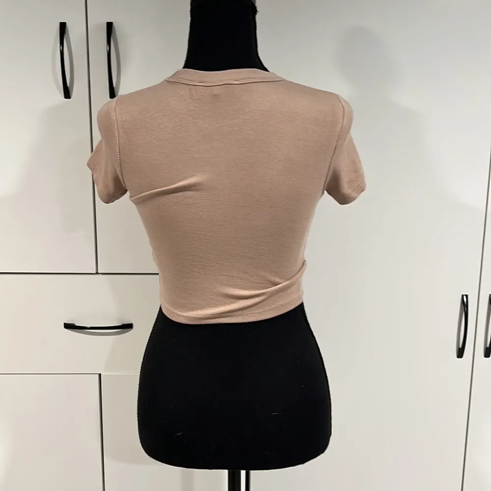 Beige botany‎ top . Size S - Image 3