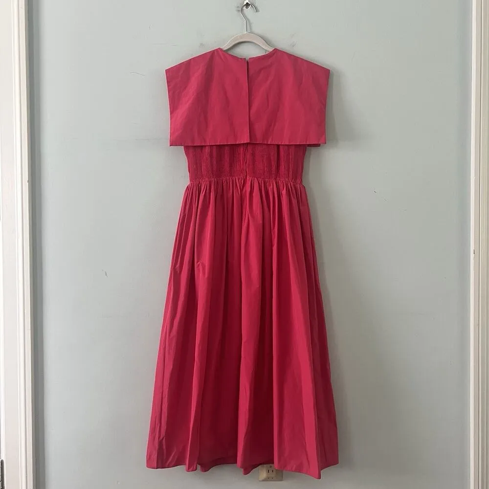 NWT Antonio Melani x Jennifer Sumko Rachel Shirred Taffeta A-Line Midi Dress - Image 5