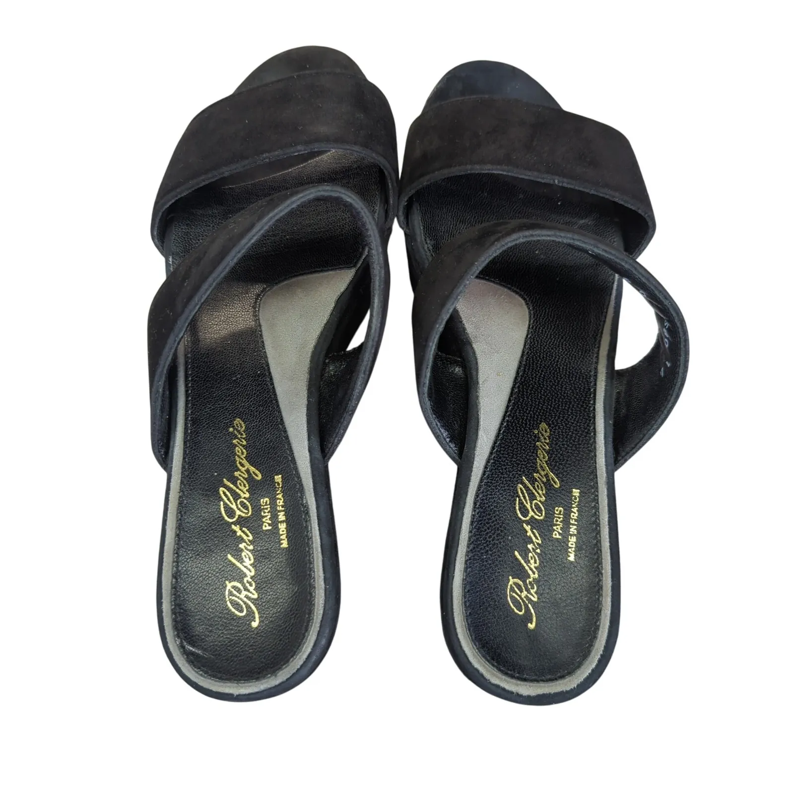 Robert Clergerie‎ Frazzia Black Suede Wedge Platform Sandals Slides Size 38
7.5 - Image 5