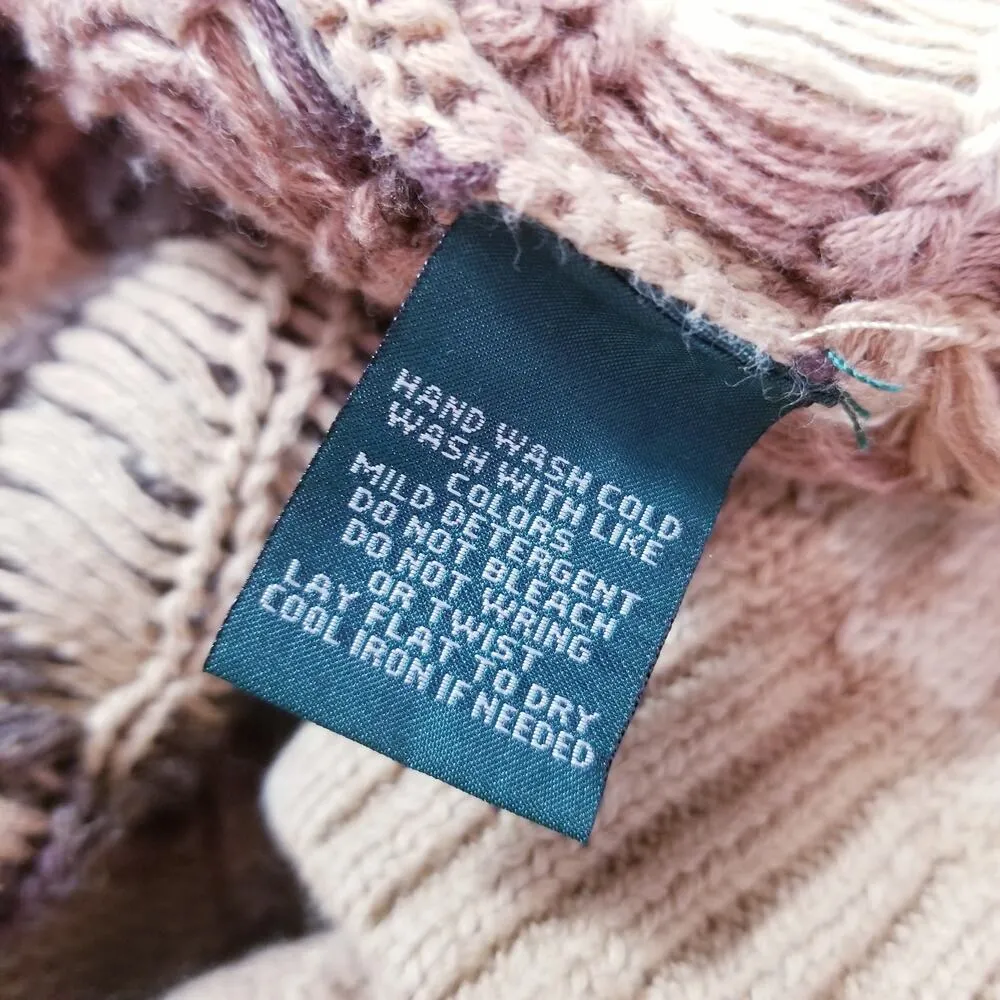 LRL Lauren Jeans Co. Ralph Lauren Western Knitted Poncho Sweater Cardigan - Image 9