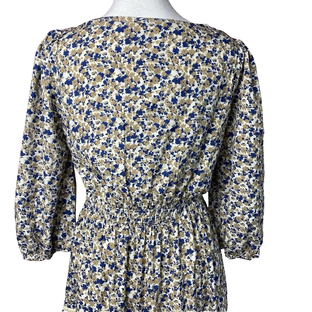 Baltic Born Fall Print Midi/Maxi Camel Floral Womens Size Small Romantic Flowy - Image 4