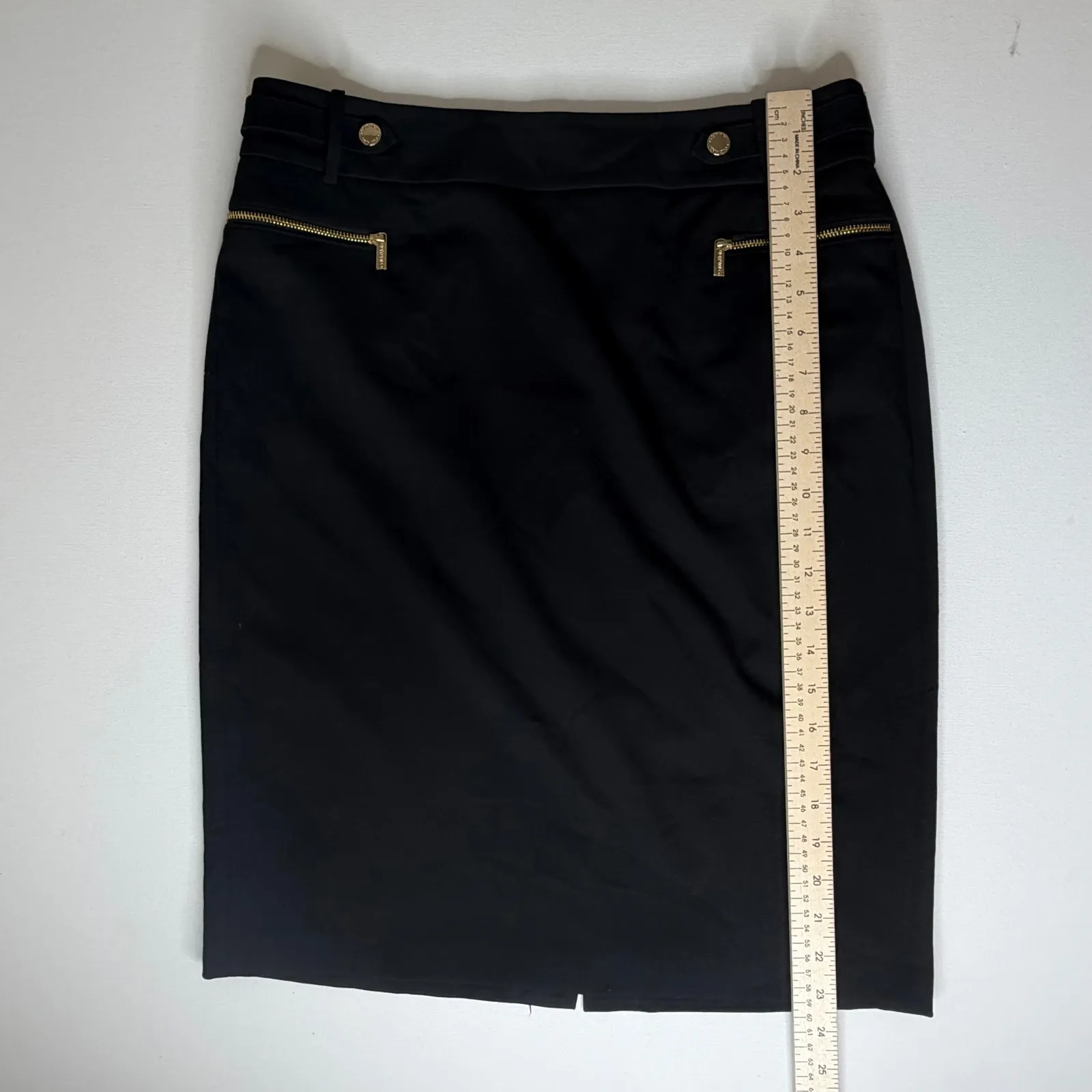 Calvin Klein Black Pencil Skirt Size 8 Office Career Minimalist Capsule Classic - Image 9