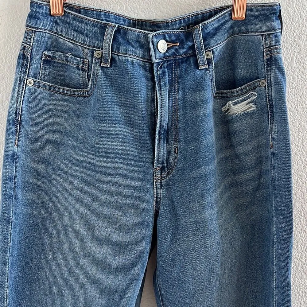 American Eagle Comfort Stretch Waistband Mom Jean Blowout Knee Distressed 6 - Image 3
