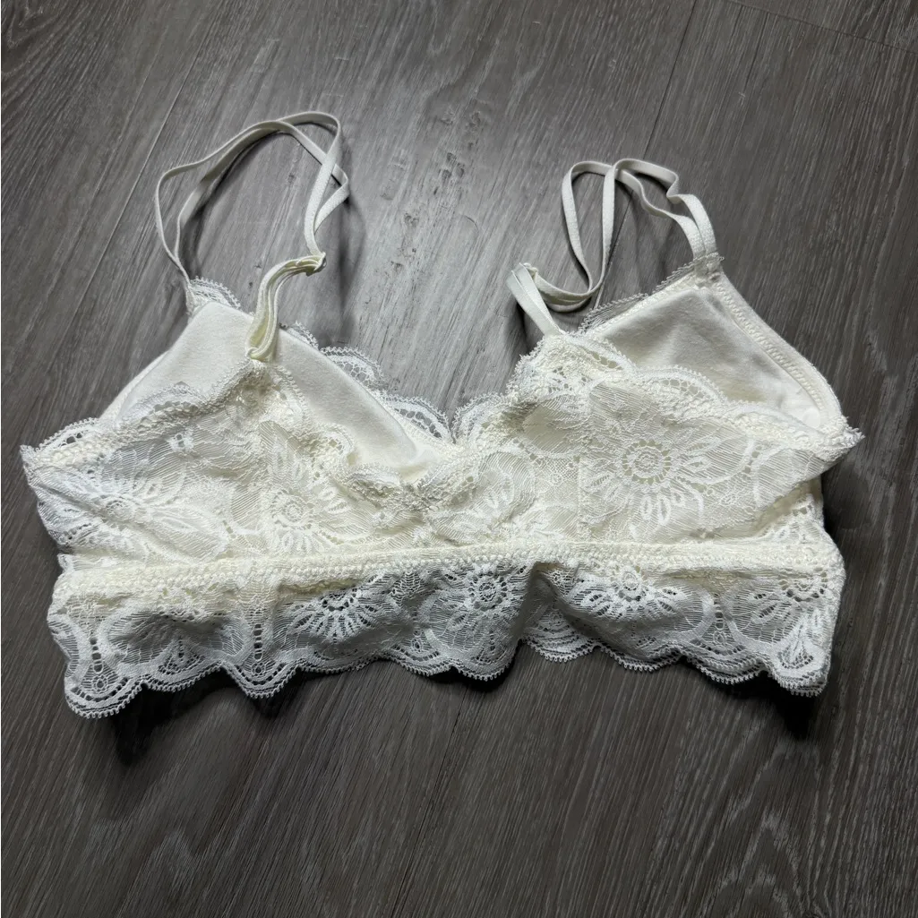 Aerie Cream Lace Bralette - Image 3