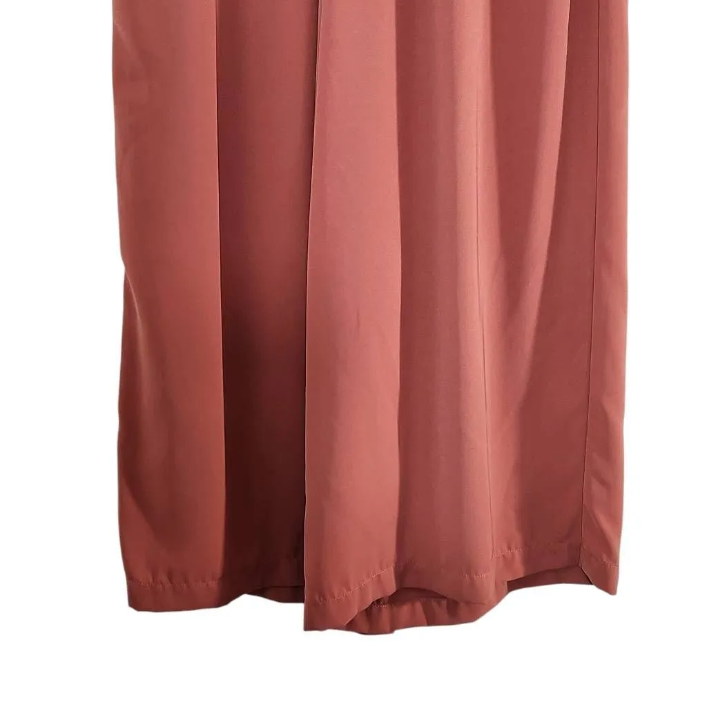 Octavia Terra Cotta Wide Leg Capri Pants Size Small Flowy Pull - Image 3