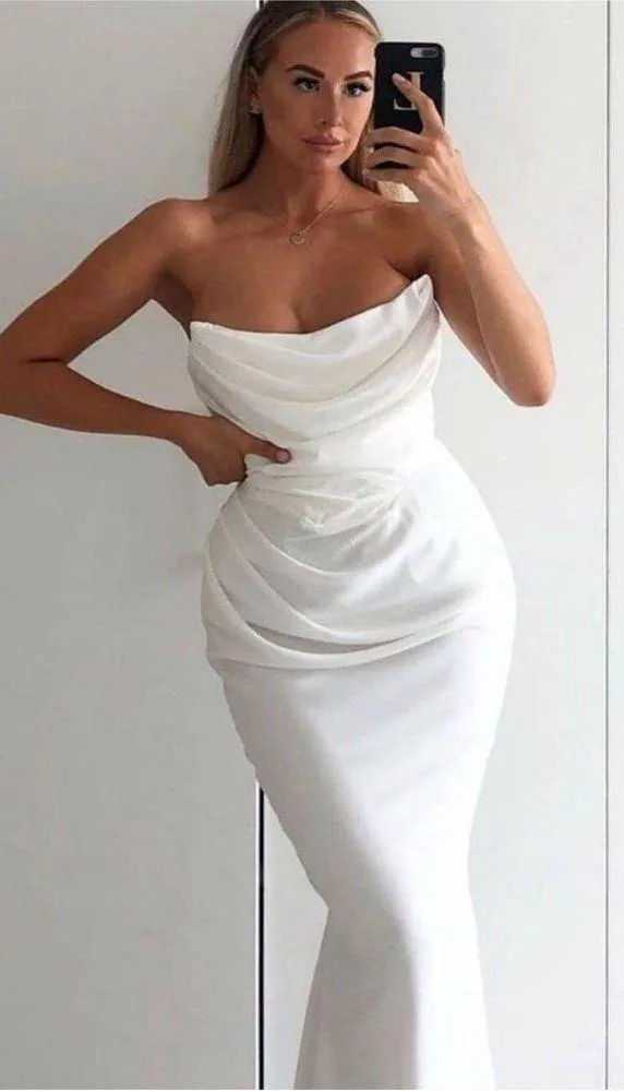 House of CB ‘Esmee’ Ivory Draped Strapless Bridal Gown Wedding Dress NWOT SIZE S - Image 15