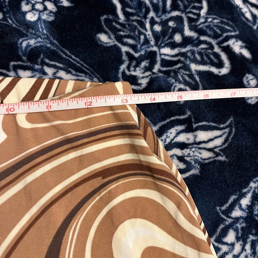 NWT! Amisu Women's Printed Stretchy High Waisted Bell Bottom Boho Flare Pants - Image 8