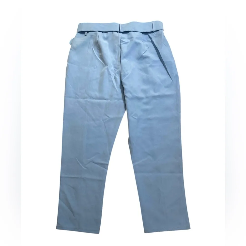 Missguided  Blue Tailored Belted Cigarette Trousers - Image 5