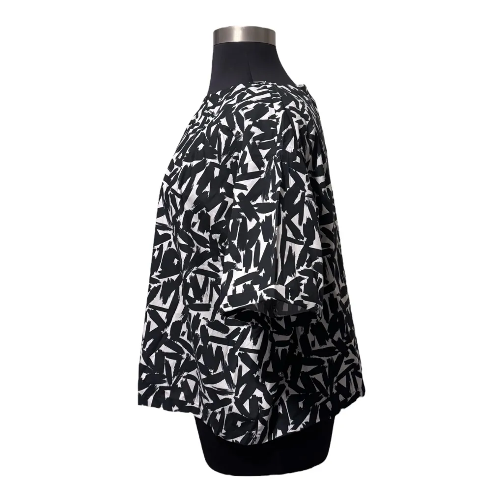 Wildfang Essential Boxy Top Paintbrush Strokes Size 3X Black - Image 3