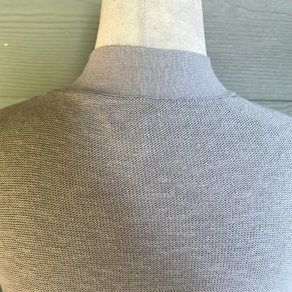 J. Crew Factory Tiered Ruffle Sleeve Cardigan Gray Size XS - Image 7