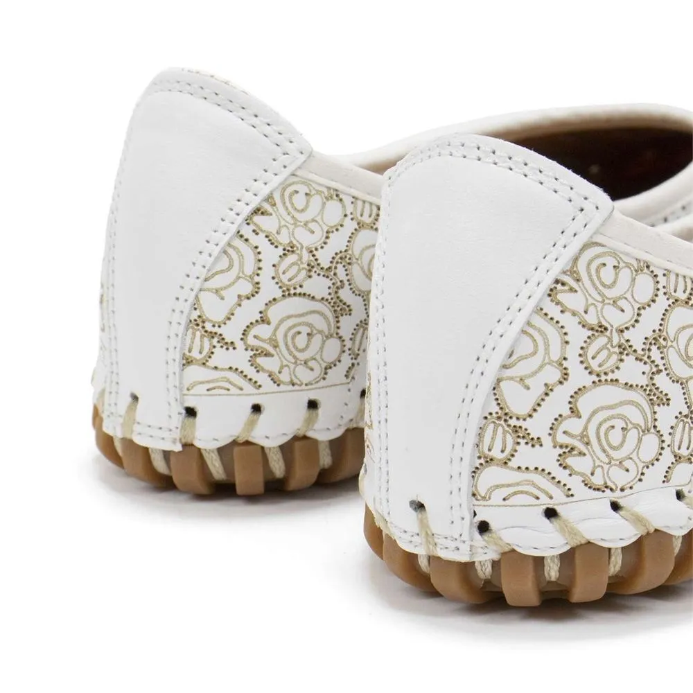 Spring Step  Kenyetta White Leather Cutout Ballet Flats 38/8 B22B - Image 4