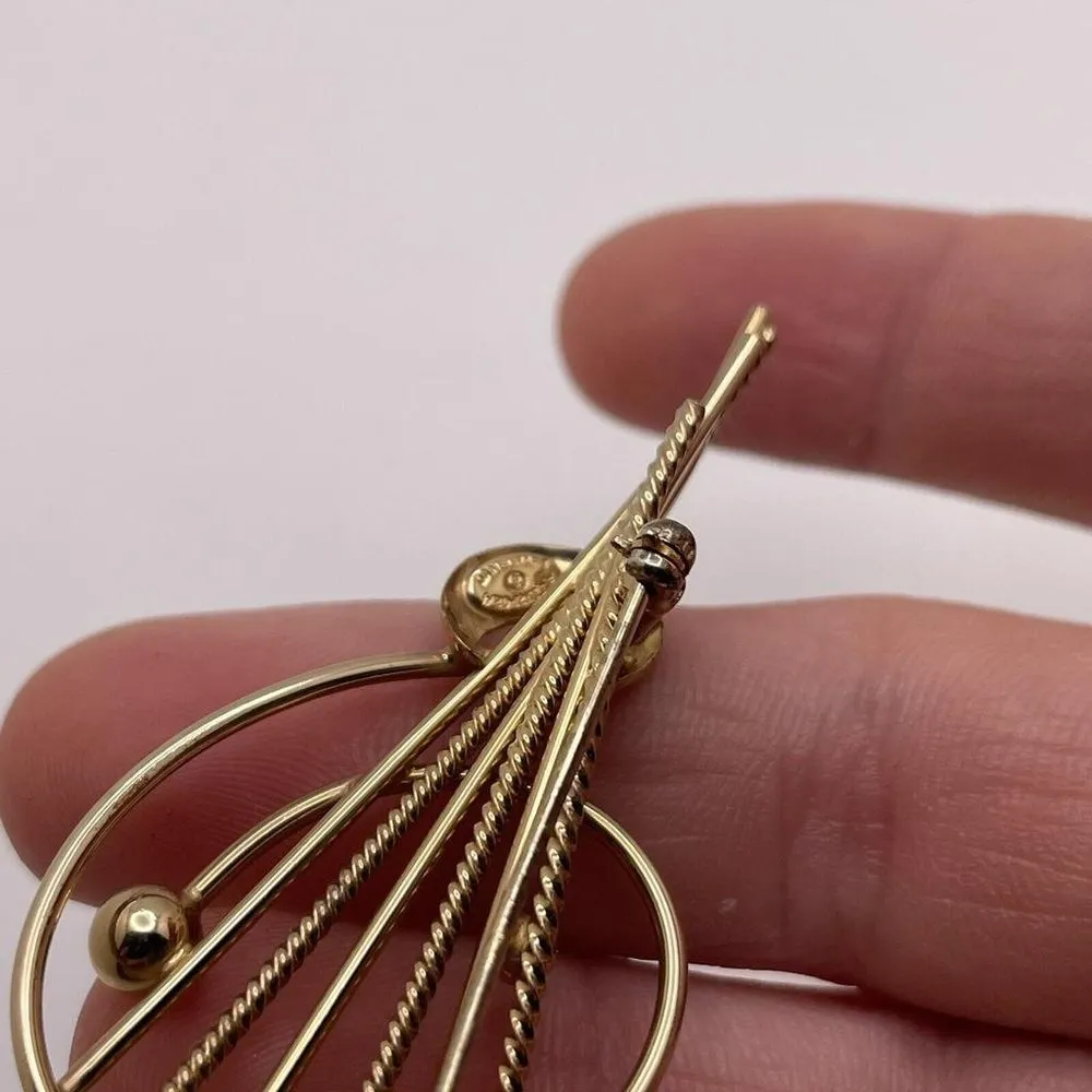Vintage Signed Danecraft 1/20 12kt Gold Filled GF Pin Brooch - Image 8
