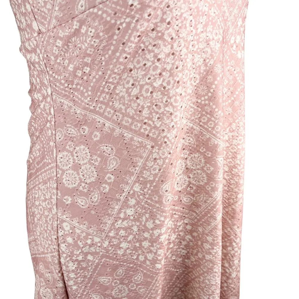 Altar'd State Dress M Pink Cream Adjustable Straps Mini Lined - Image 7