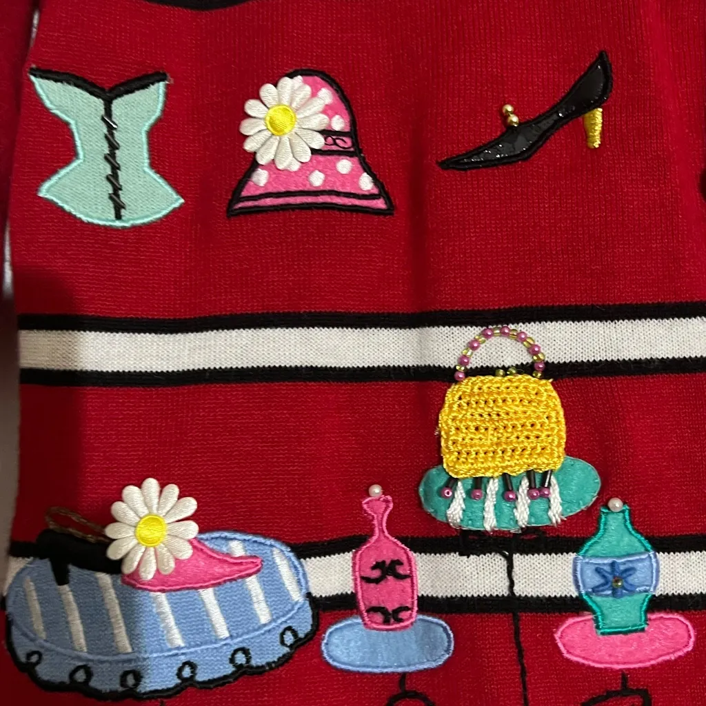 Jack B Quick Embroidered Cardigan – Size S – Whimsical & One - Image 4