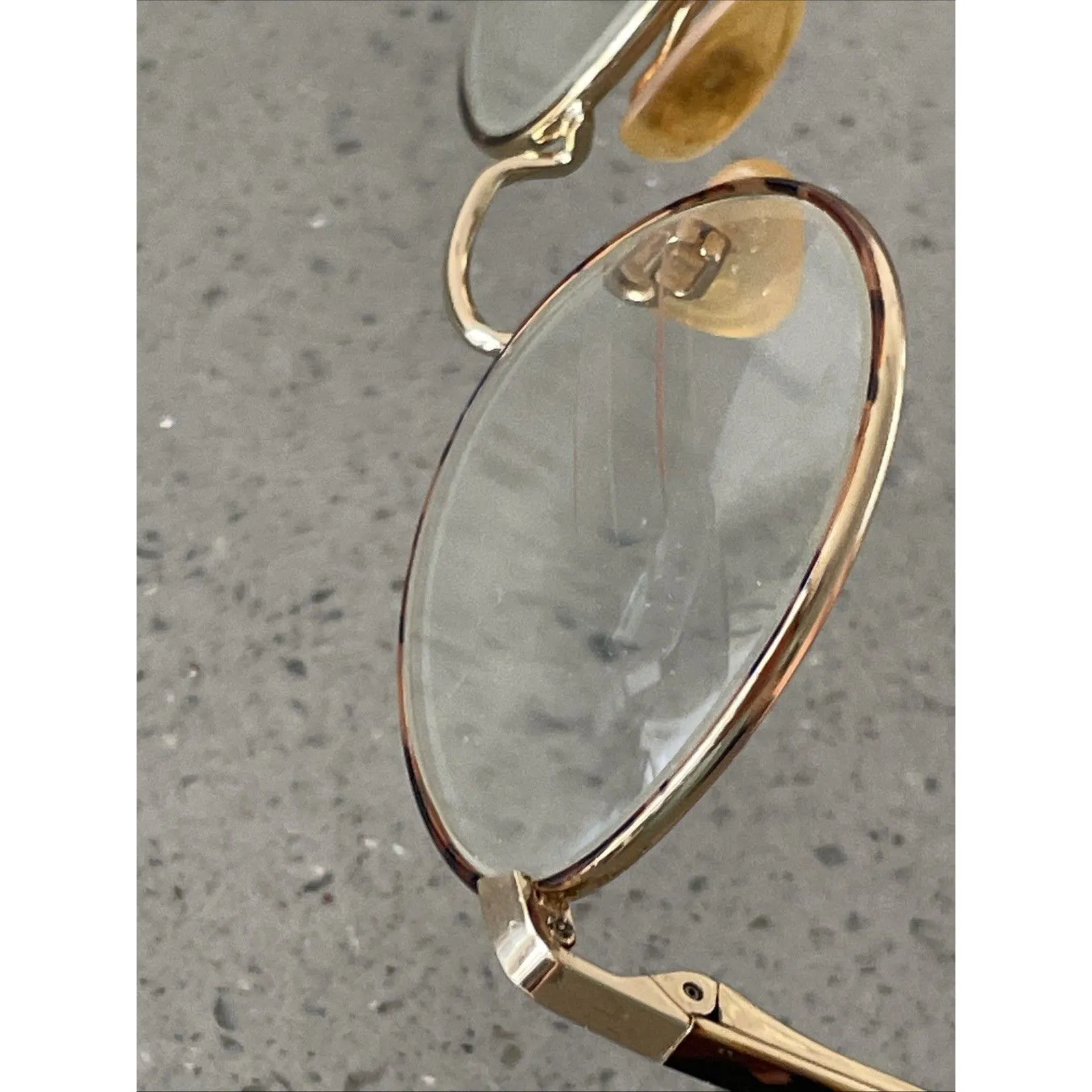 Luxottica 83 gepcopper Eyeglasses Frames ONLY Gold round Full Rim 46 - Image 13