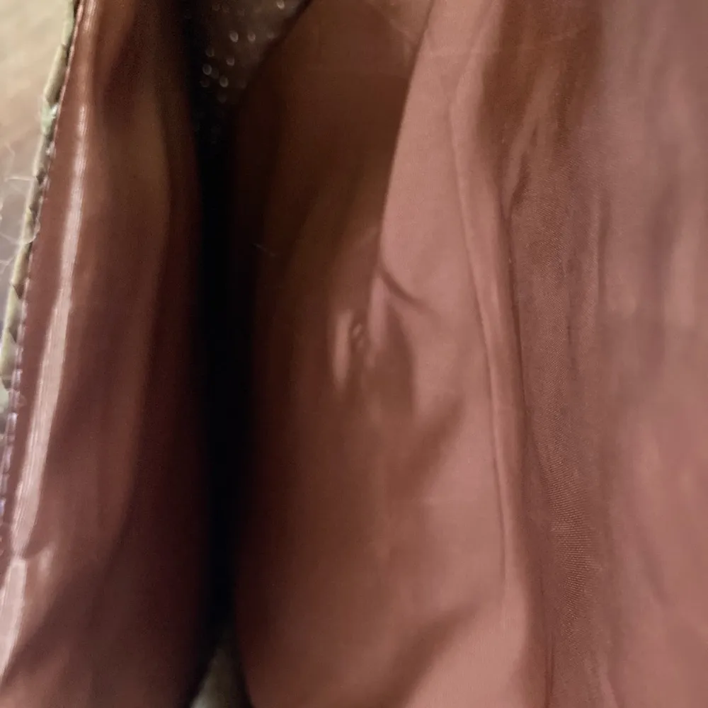 Vintage Woven Wicker Straw Raffia Floral Bag Tan - Image 4