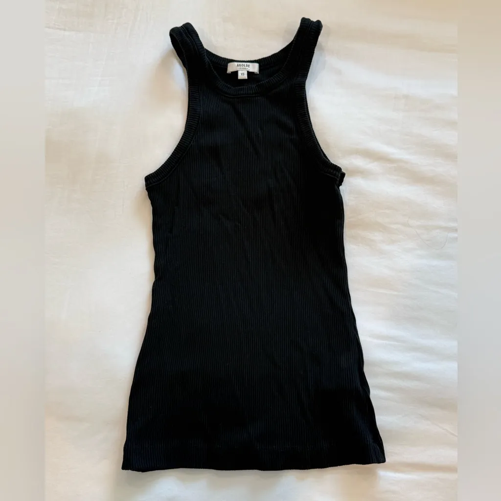 Agolde Rayne Ribbed Organic Stretch Cotton Tank - Image 7