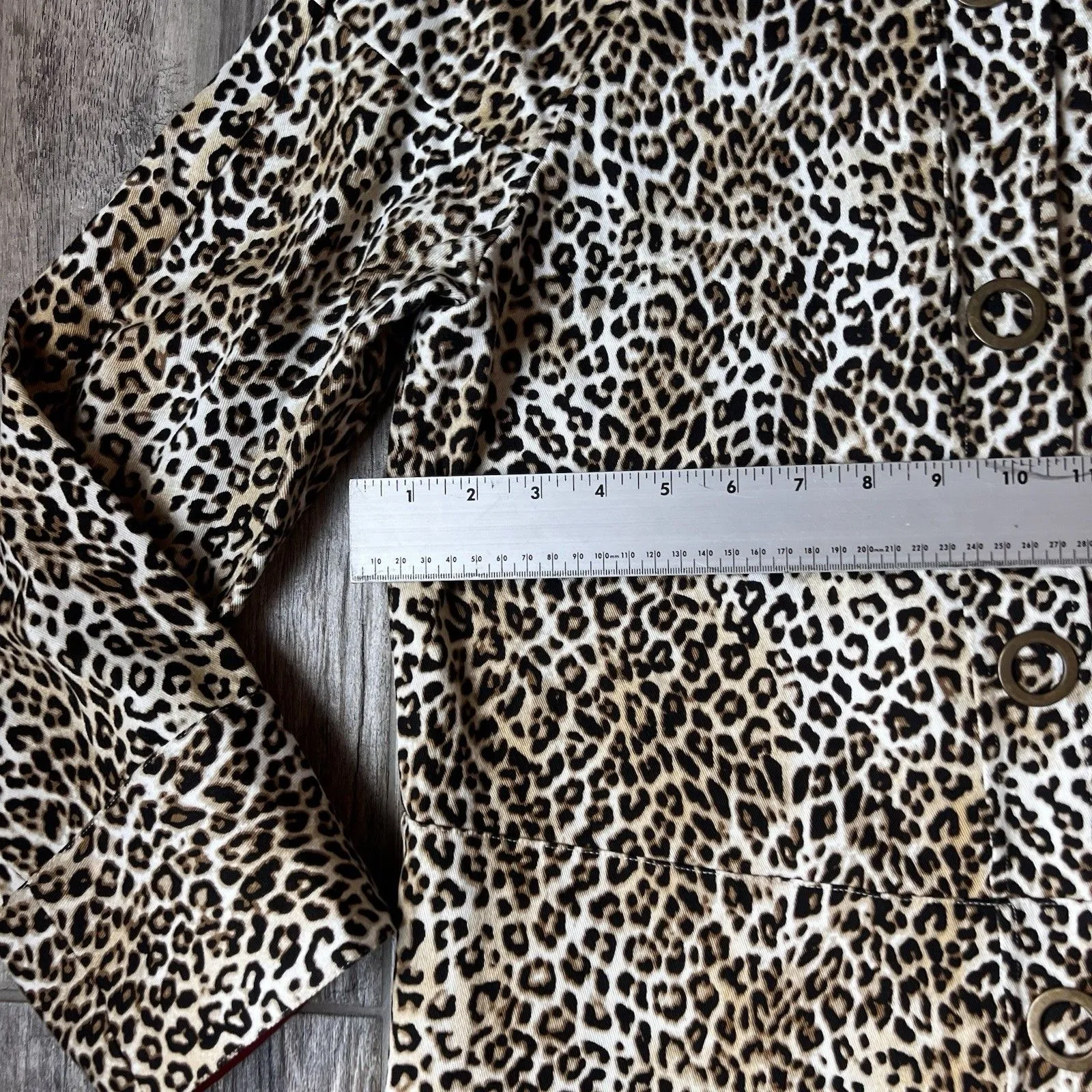 Chico's Cheetah Leopard Button-Up Jacket Womens Size 1 Mature Chic Classic #2 - Image 11