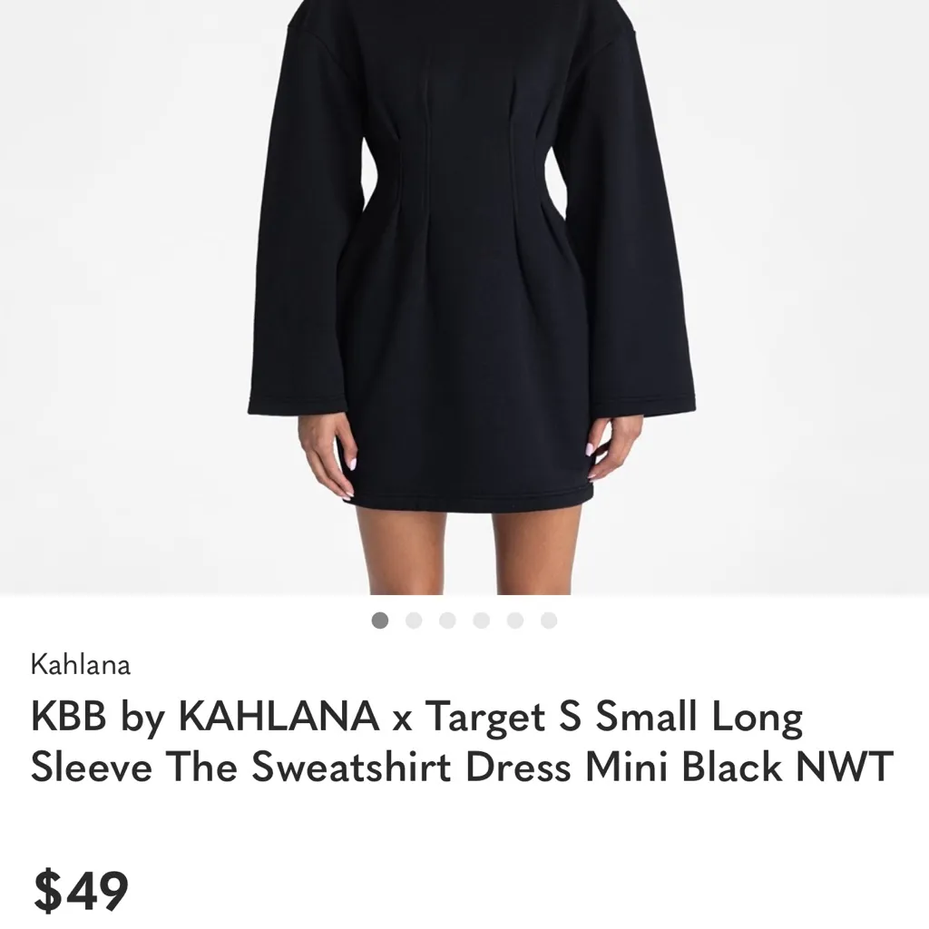 NWT KBB BY Kahlana Black “the sweatshirt dress” Heavy sweatshirt fleece size L Size L - Image 3