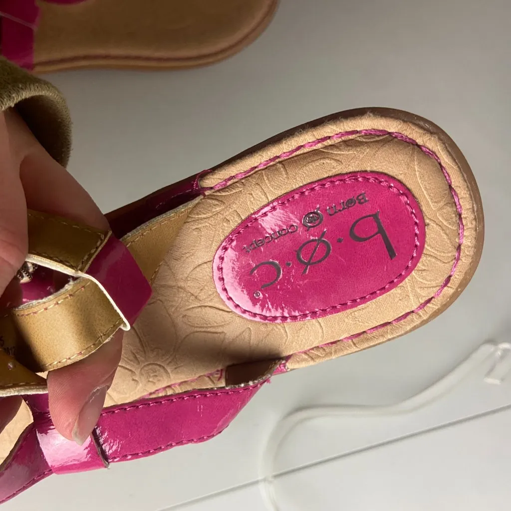 B.O.C. Born Concept Women's Size 9 Hot Pink Thong Sandals Comfort Spring Shoes - Image 5