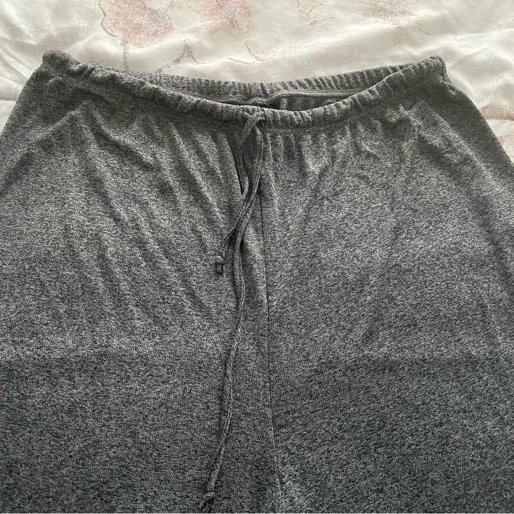 Also Known As Grey super soft pull on wide leg Atleasure drawstring pants siz L Gray Size L - Image 8
