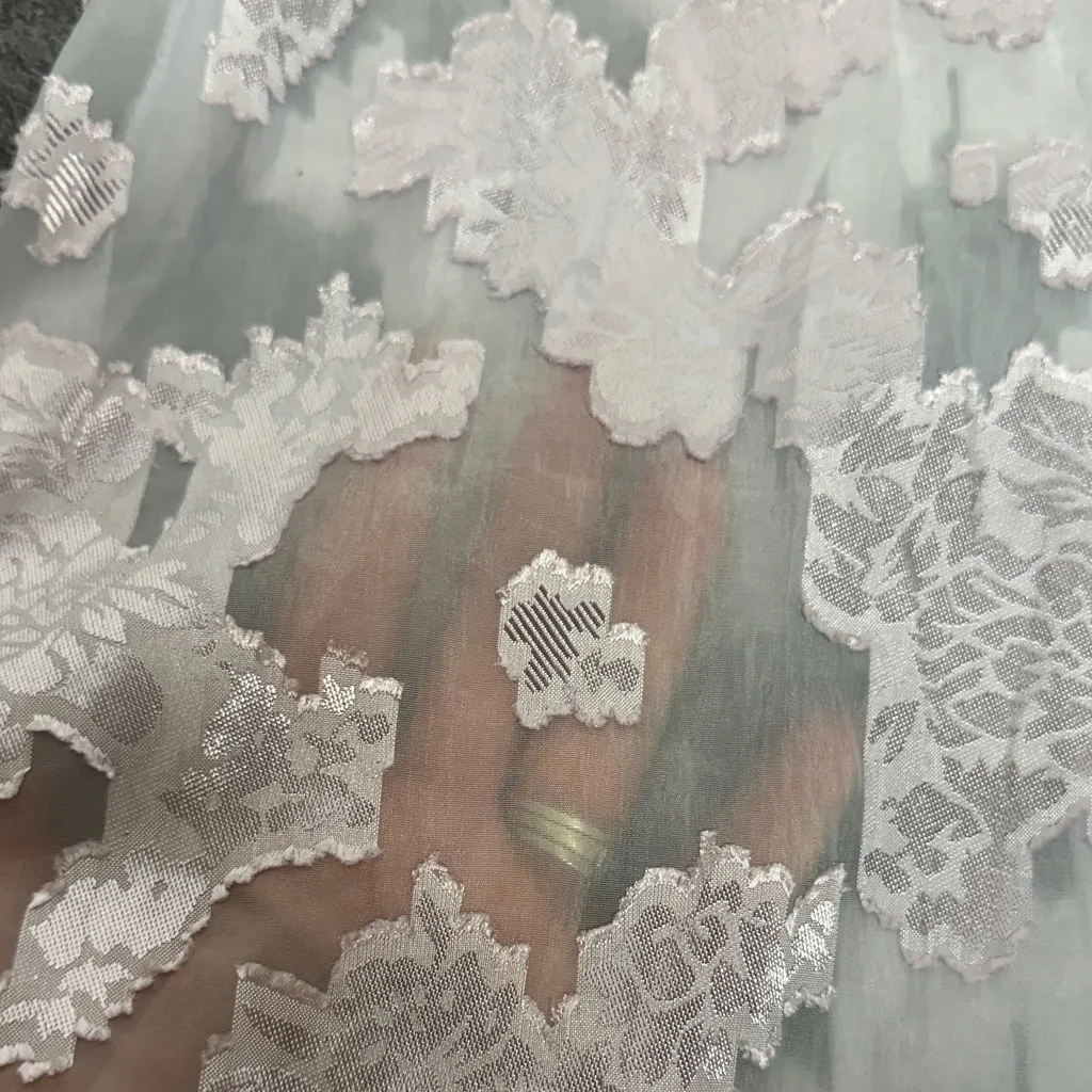 Glam  White Lace Overlay sheer Top - Image 3