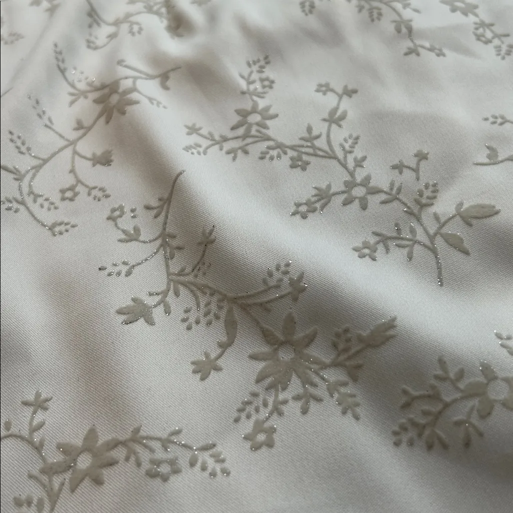 Jodi Kristopher Vintage Ivory Floral Cocktail Mini Dress Size 3/4 XS - Image 11