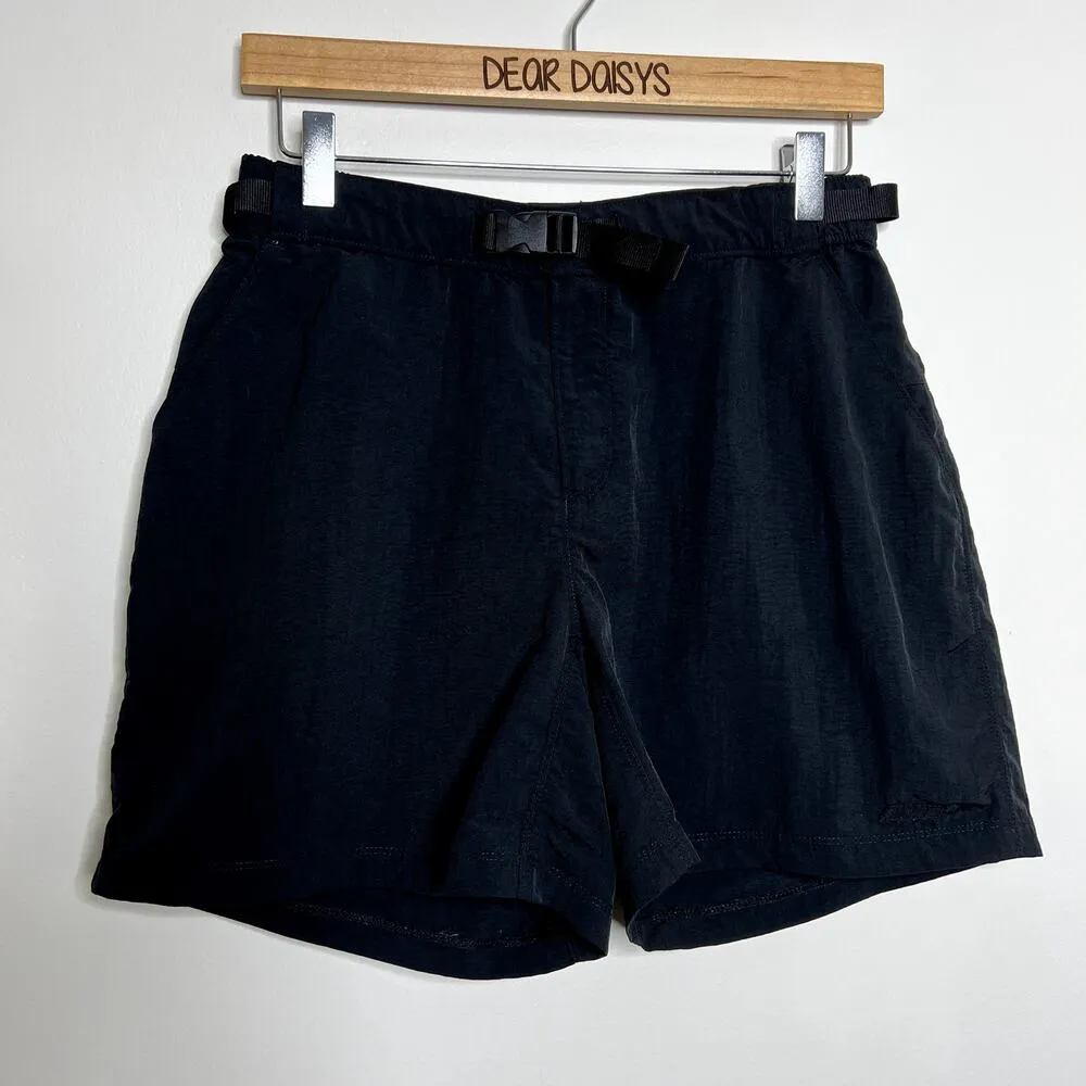 Vintage Champion Black Buckle Belt Windbreaker Shorts - Image 4