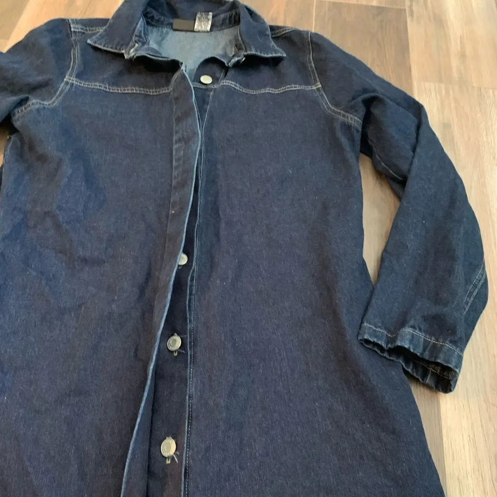 Vintage western denim dress Blue Size XL - Image 3