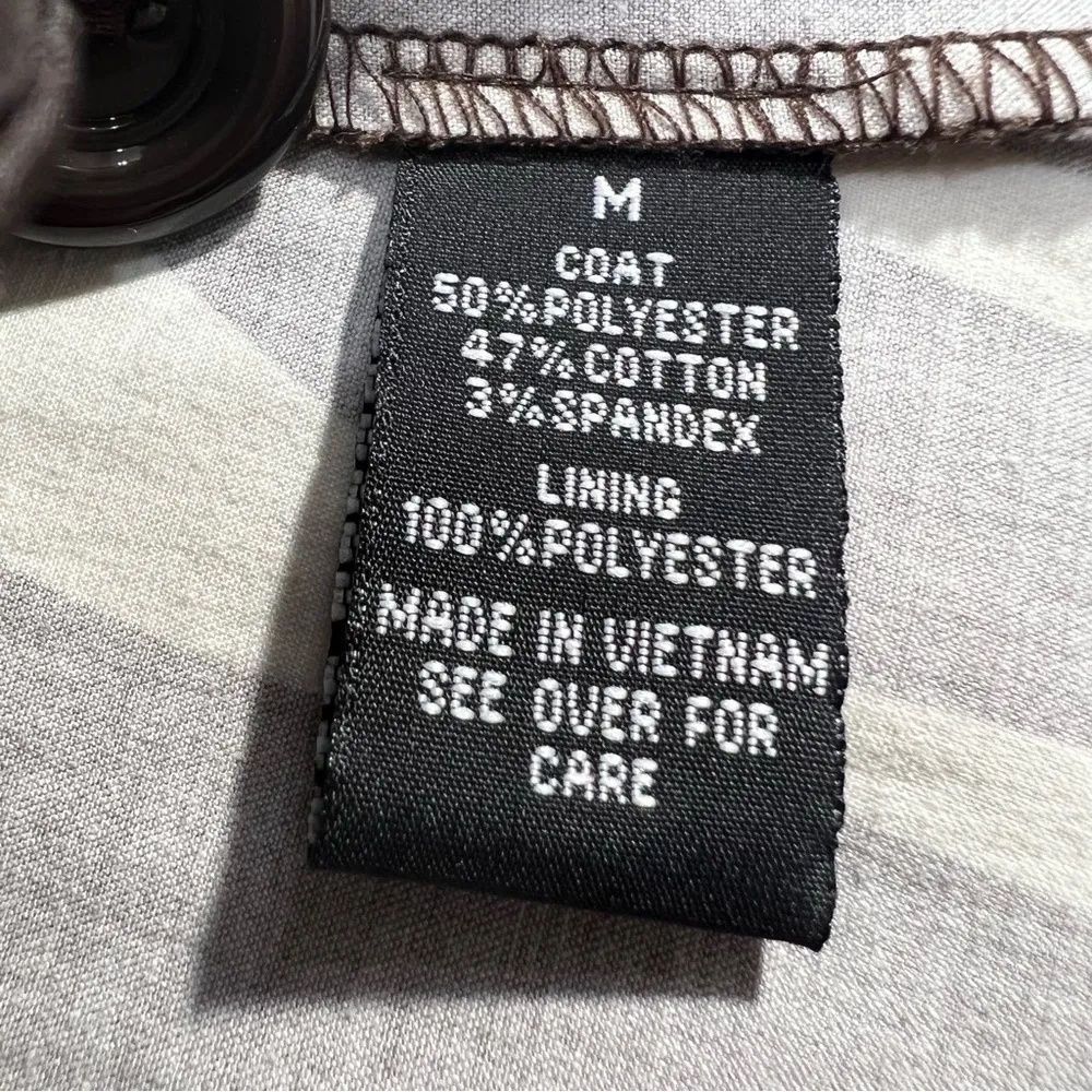 IZ Byer Women’s Brown Zebra Trench Coat Size M - Image 11