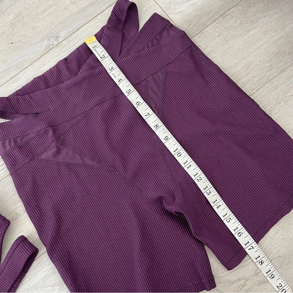For Love & Lemons Workout Set cutout ribbed womens Purple (large) athleisure gym - Image 10