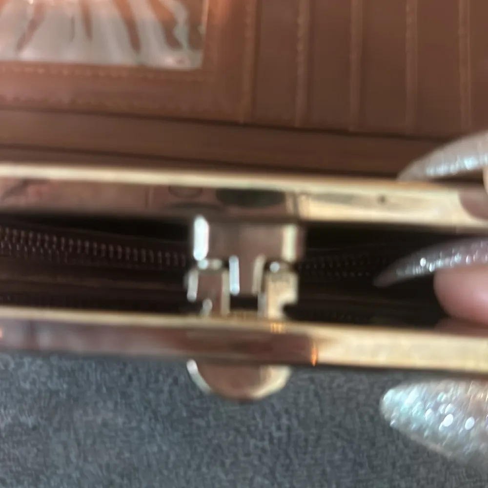 Textile Pattern Design Multicolor Printed Women's Wallet Orange - Image 7