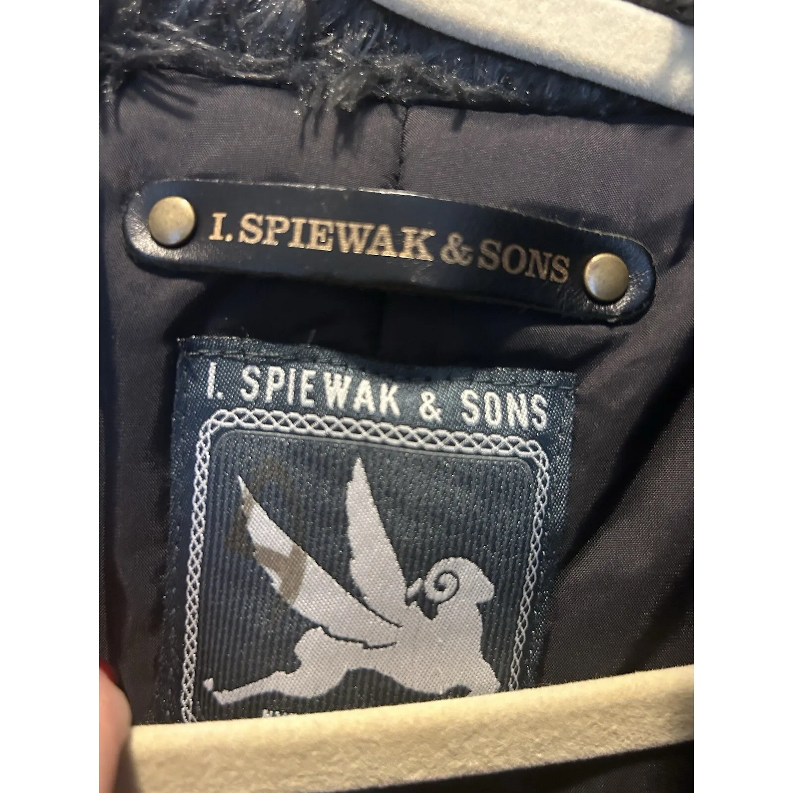 I. Spiewak & Sons Black Parka with‎ Faux Fur Trim in Black Size L Read Size L - Image 7