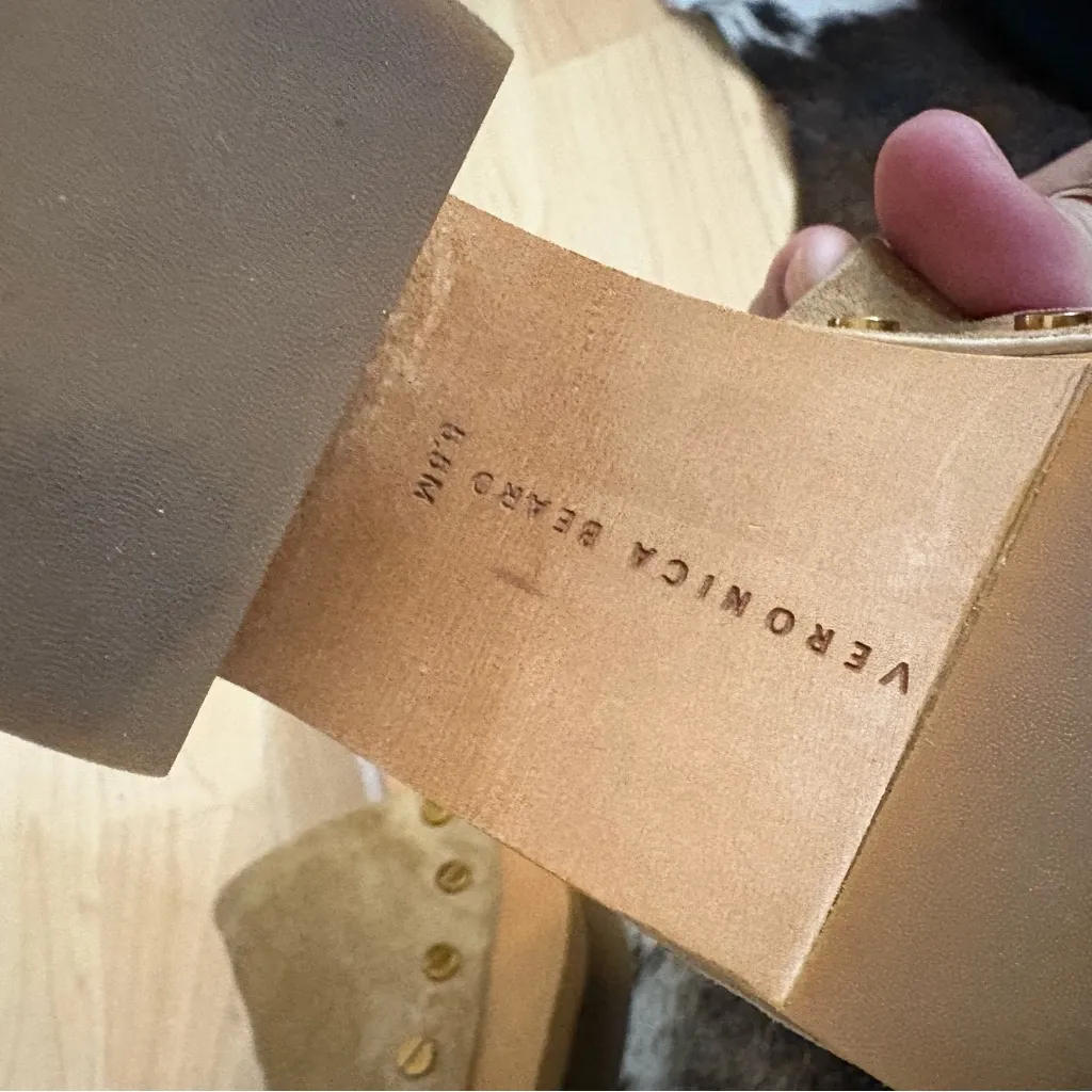 VERNICA BEARD Hannalee Sherpa Suede Open Toe Mule Clog with Sherpa Size 5.5 - Image 9