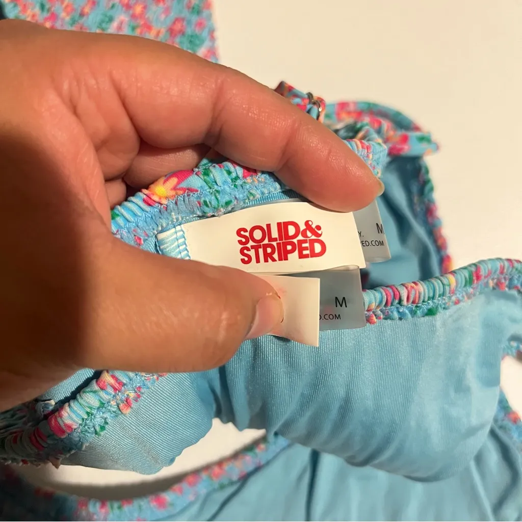 Solid & Striped Rachel Bikini Top and Bottom in Ditsy Floral Size Medium - Image 3